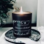 Matt Black Glass Candle